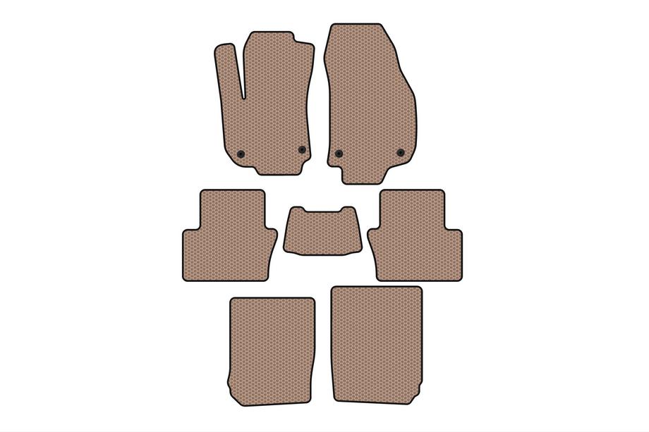 Opel Zafira B 2005–2011 Carsuit kumimatot matkustamoon (3 riviä, beige) Kuva 1