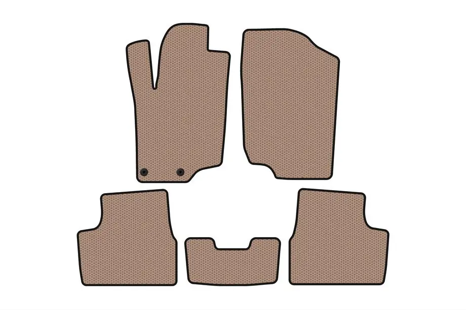 Peugeot 207 2006–2014 Kumimatot Carsuit (HB, 5-ovinen, beige) Image