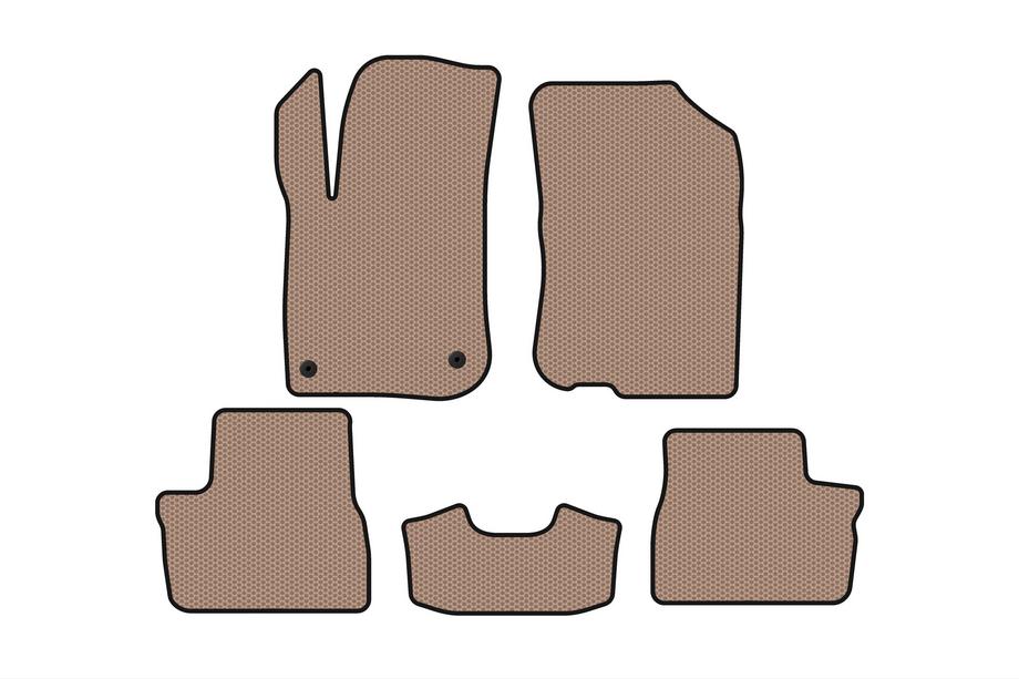 Peugeot 208 2012–2019 Kumimatot Carsuit (HB, 5-ovinen, beige) Image