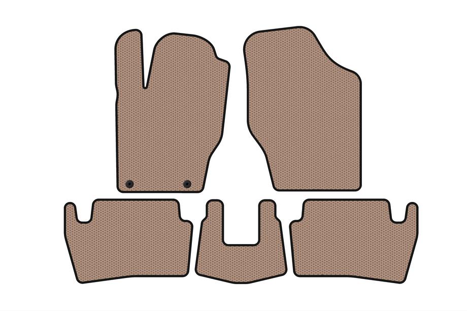 Peugeot 307 2001–2008 Kumimatot Carsuit (2001-2005, HB, 5-ovinen, beige) Image