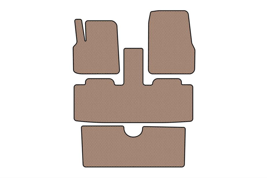 Renault Espace 2002–2014 Kumimatot Carsuit (3 riviä, 7-paikkainen, beige) Kuva 1