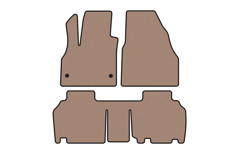 Renault Kangoo 2008–2020 Kumimatot Carsuit (2 riviä, 5-ovinen/7-paikkainen, beige) Kuva 1