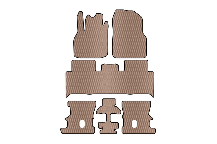 Renault Scenic/Grand 2003–2009 Carsuit kumimatot matkustamoon (3 riviä, beige) Kuva 1