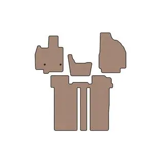 Kumimatot Carsuit (2 riviä, 6-paikkainen, beige)