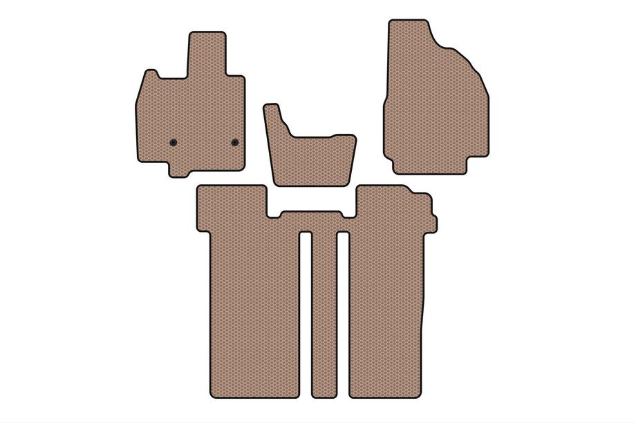 Toyota Previa 2006–2019 Kumimatot Carsuit (2 riviä, 6-paikkainen, beige) Image