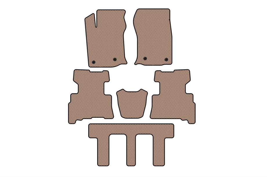 Toyota 4Runner 2009–2024 Kumimatot Carsuit (3 riviä, 2014-2024, 7-paikkainen, beige) Image