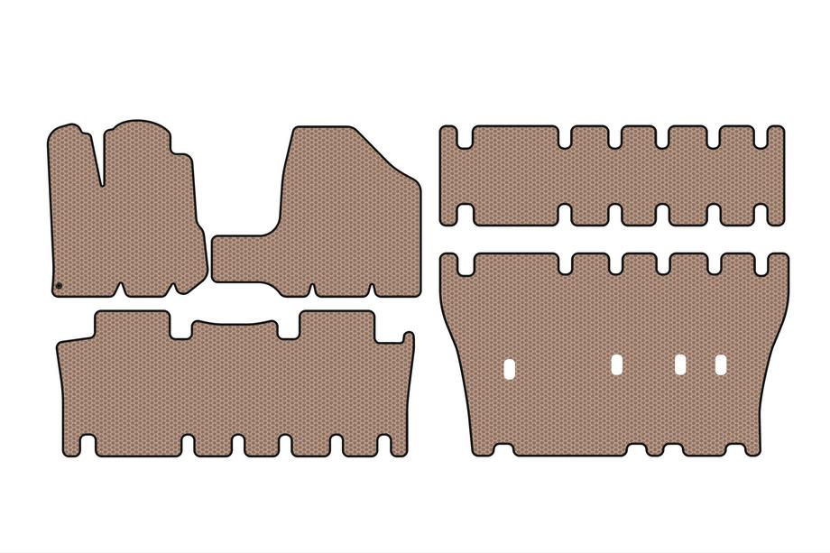 Toyota Sienna 2003–2009 Carsuit kumimatot matkustamoon (3 riviä, beige) Image