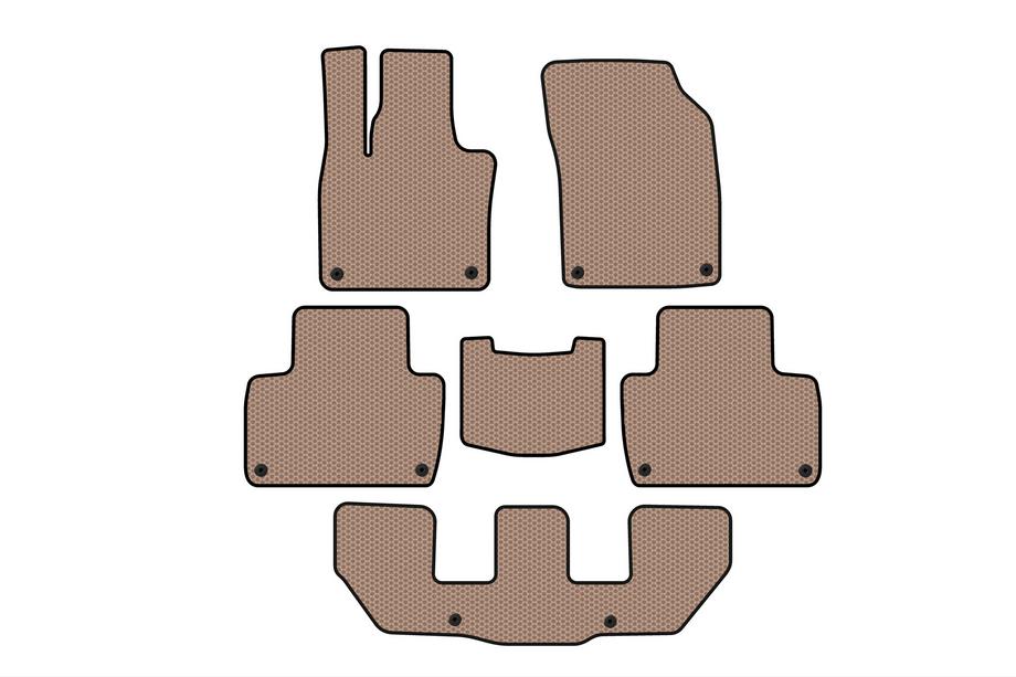 Volvo XC90 2015– Carsuit kumimatot matkustamoon (3 riviä, beige) Image