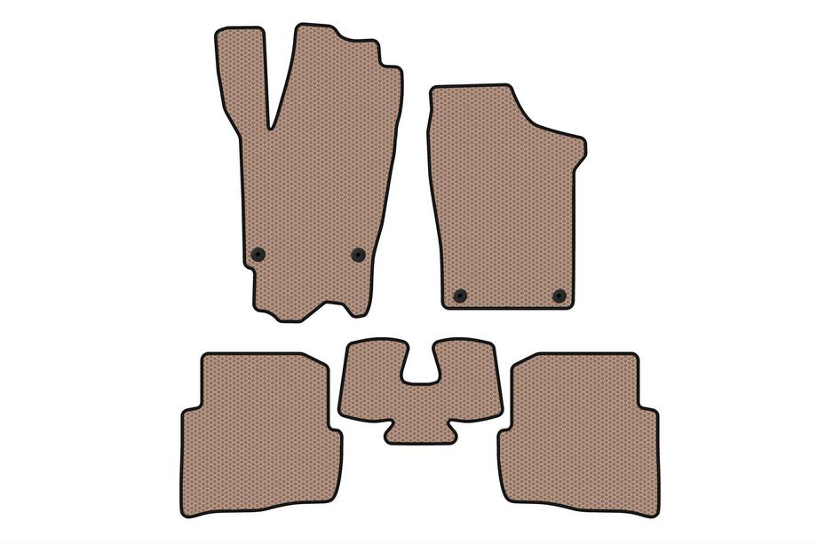 Volkswagen Fox 2003–2021 Kumimatot Carsuit (HB, 3-ovinen, beige) Image