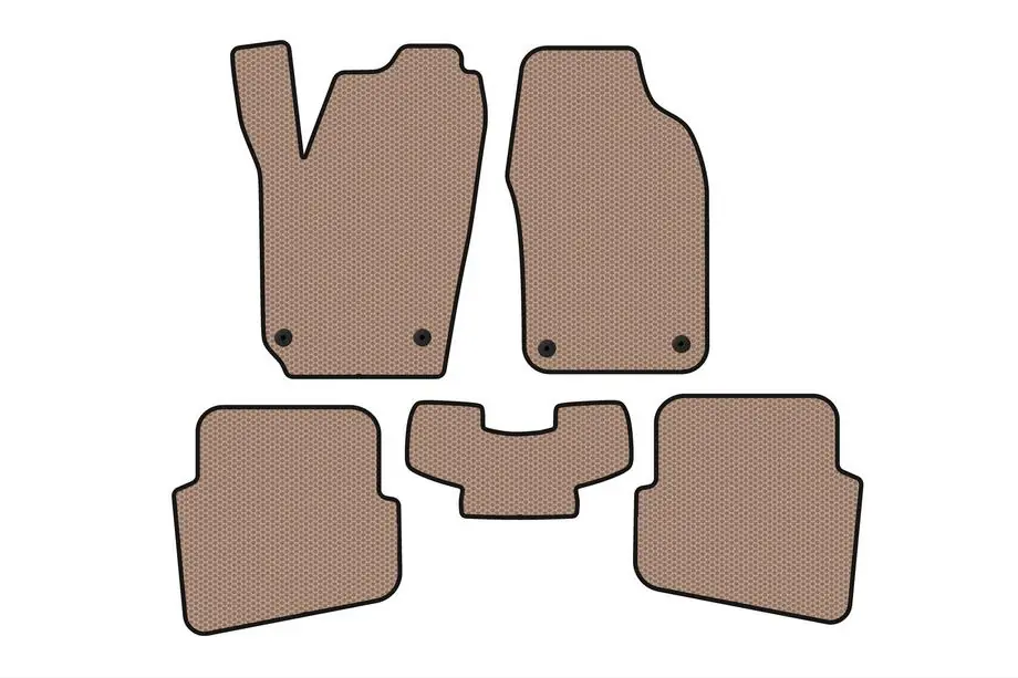 Volkswagen Polo 2001–2009 Kumimatot Carsuit (HB, 3/5-ovinen, beige) Kuva 1