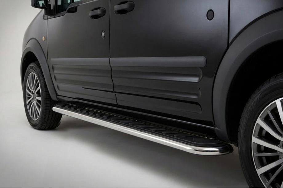 Ford Connect 2006–2009 Maydos V1 sivuportaat (2 kpl, alumiini ↗ ruostumaton teräs) Image