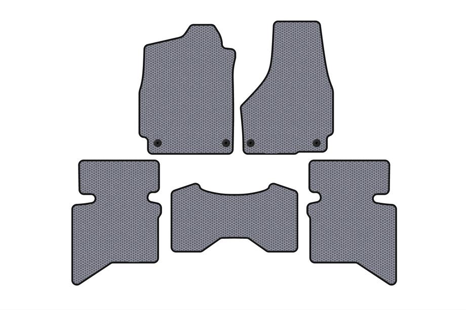 Dodge RAM (DS/DJ/D2) 2009–2024 Carsuit kumimatot matkustamoon (2009+, 5-paikkainen/4-paikkainen ohjaamo, harmaa) Image