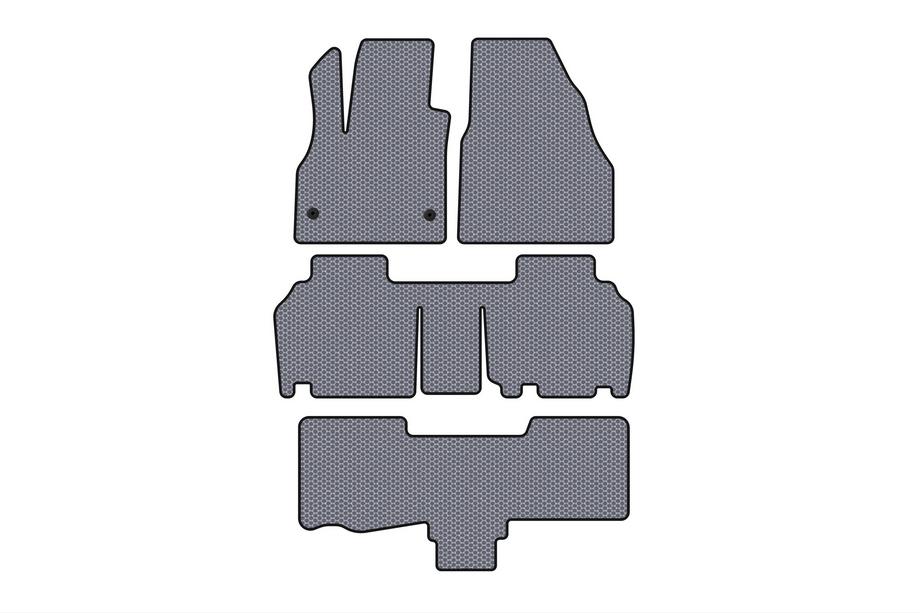 Renault Kangoo 2008–2020 Carsuit kumimatot (3 riviä, 5-ovinen/7-paikkainen, harmaa) Image