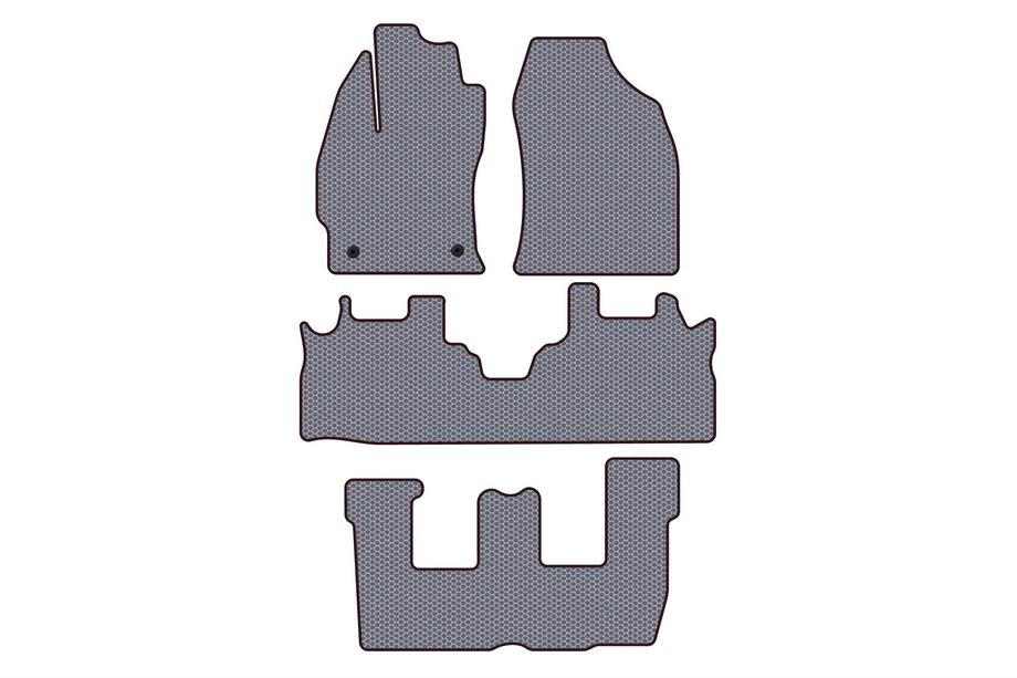 Toyota Prius Plus Carsuit-kumimatot (3 riviä, harmaa) Image