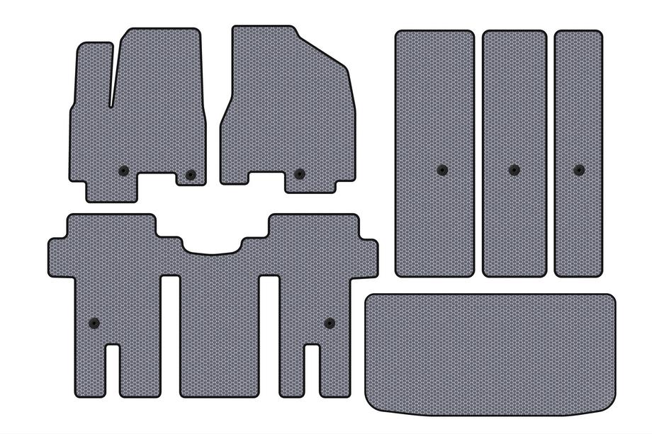 Kia Carnival 2014–2020 Carsuit kumimatot (täysi sarja matkustamoon, harmaa) Image