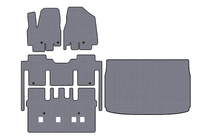 Kia Sedona 2014–2020 Carsuit kumimatot (täysi matkustamo, 8-paikkainen, harmaa) kuva 1