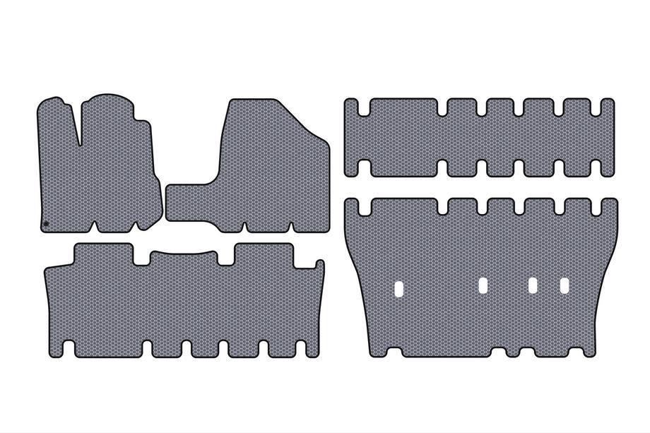 Toyota Sienna 2003–2009 Carsuit-kumimatot (3 riviä, harmaa) Image