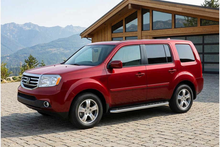 Honda Pilot 2008–2015 Maydos V1 sivuportaat (2 kpl, alumiini ↗ ruostumaton teräs) Image
