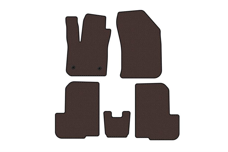 Dacia Lodgy 2012–2022 Carsuit kumimatot matkustamoon (2 riviä, 7-paikkainen, ruskea) Image