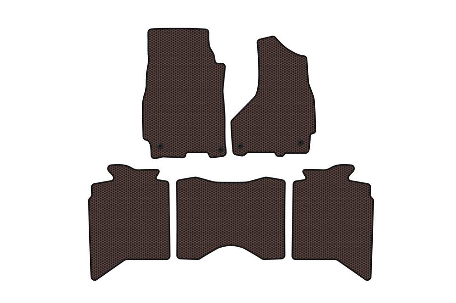 Dodge RAM (DS/DJ/D2) 2009–2024 Kumimatot Carsuit (2013+, 5-paikkainen, ruskea) Image