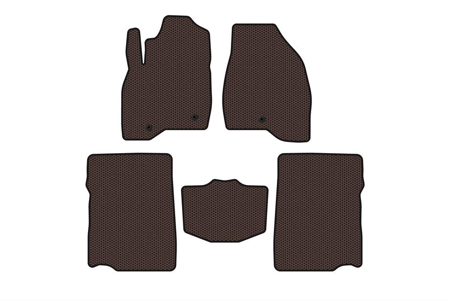 Ford Explorer 2011–2019 Kumimatot Carsuit (2017-2019, 2. rivi, 7-paikkainen, ruskea) Image