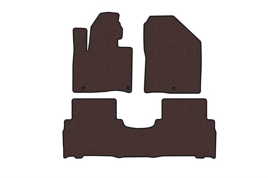 Kia Sorento III UM 2014–2020 Kumimatot Carsuit (2014-2018, 5-paikkainen, ruskea) Image