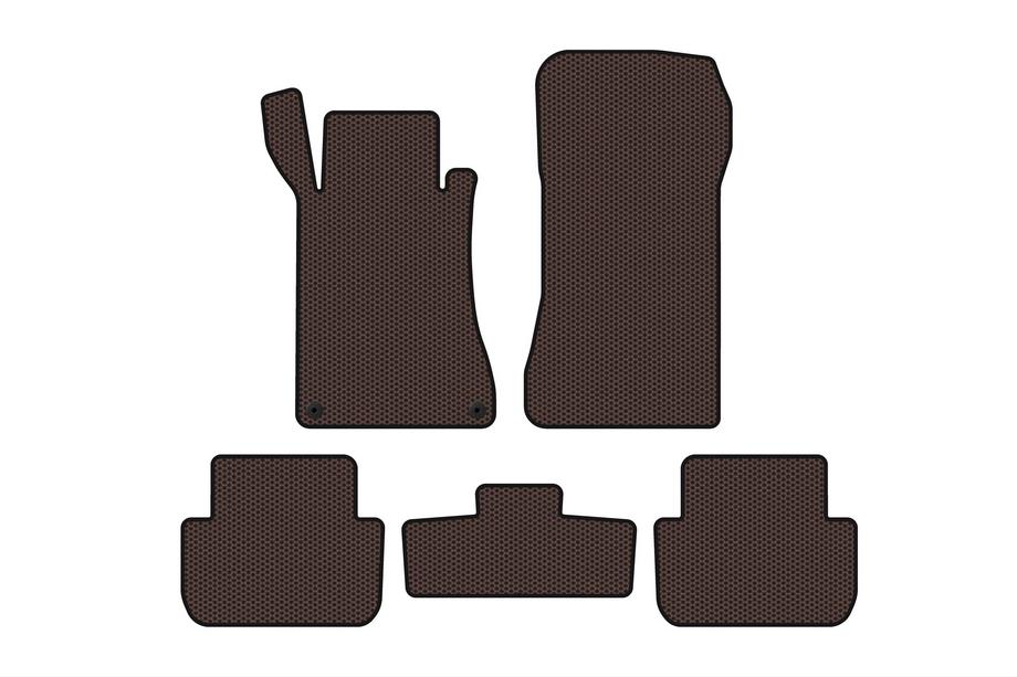 Mercedes CLK W209 2002–2010 Carsuit kumimatot matkustamoon (Coupe, ruskea) Image