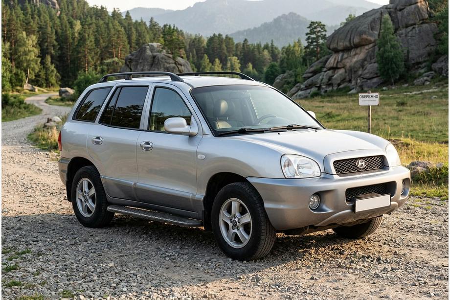 Hyundai Santa Fe 1 2000–2006 Sivuporrast Bosphorus Black (2 kpl, alumiini) Image