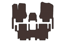 Nissan Quest 2011–2017 Carsuit kumimatot matkustamoon (2 riviä, 7-paikkainen, ruskea) kuva 1