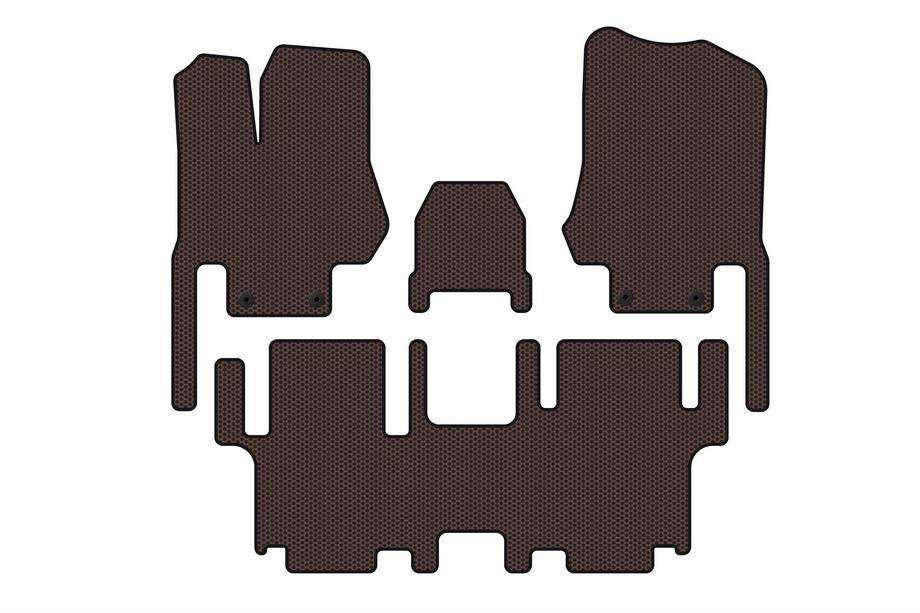 Nissan Quest 2011–2017 Carsuit kumimatot matkustamoon (2 riviä, 7-paikkainen, ruskea) Image