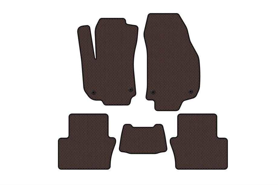 Opel Zafira B 2005–2011 Carsuit kumimatot matkustamoon (2 istuinriviä, ruskea) Image