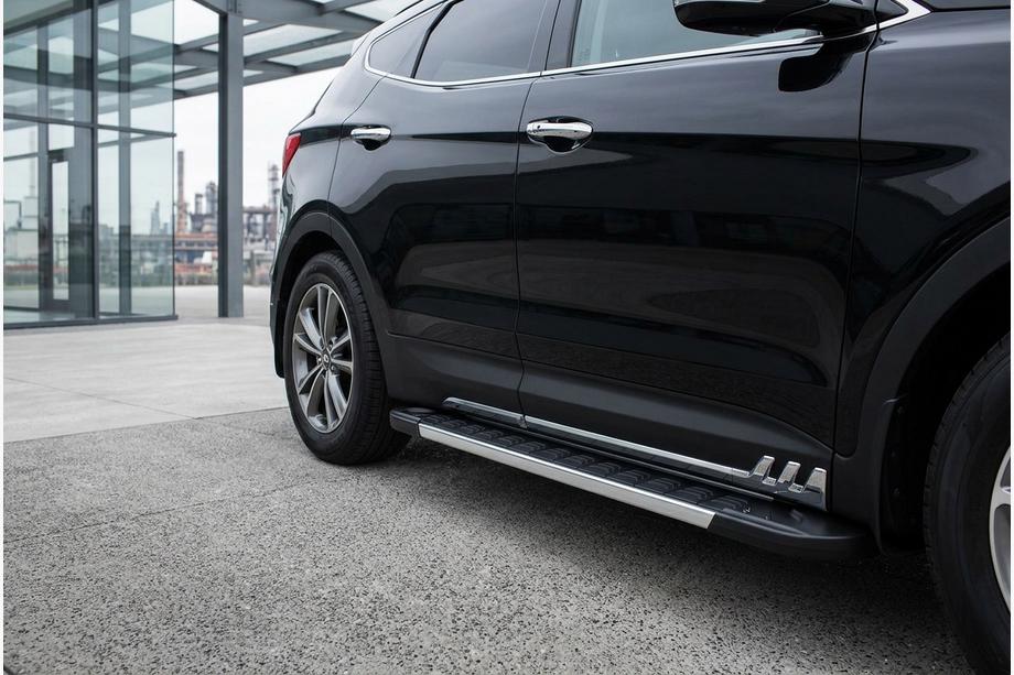 Hyundai Santa Fe 3 2012–2018 RedLine V1 sivuportaat (2 kpl, alumiini) Image