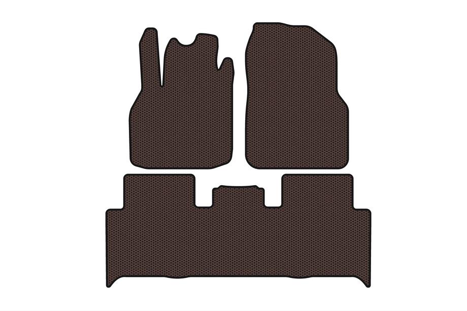 Renault Scenic/Grand 2003–2009 Carsuit kumimatot matkustamoon (2 istuinriviä, ruskea) Kuva 1