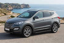 Hyundai Santa Fe 3 2012–2018 RedLine Black sivuportaat (2 kpl, alumiini) kuva 1