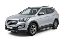 Hyundai Santa Fe 3 2012–2018 Rainbow sivuportaat (2 kpl, alumiini) kuva 1
