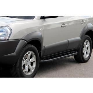 Allmond Black sivuaskelmat (2 kpl, alumiini) Hyundai Tucson JM 2004– kuva 1