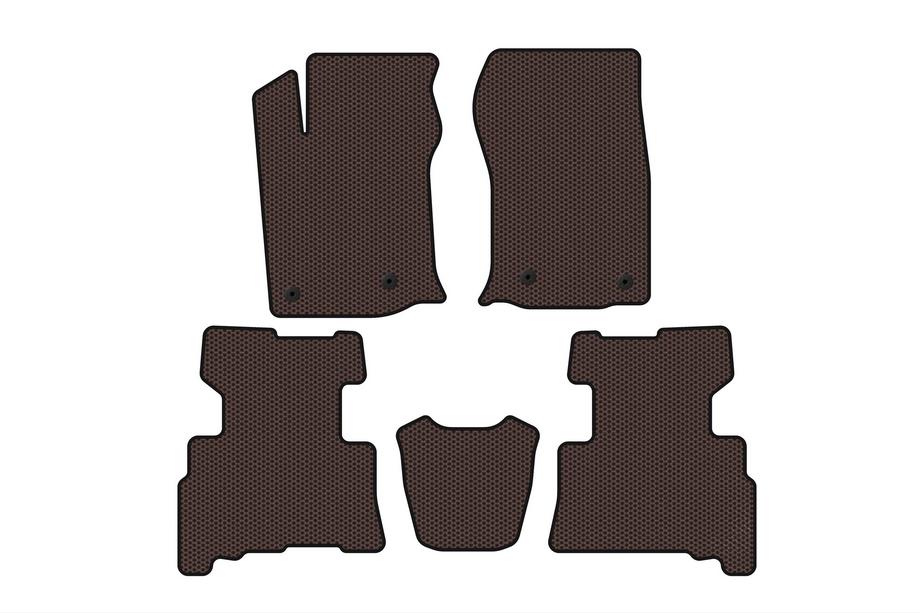 Toyota 4Runner 2009–2024 Carsuit kumimatot (2 riviä, 2014-2024, 7-paikkainen, ruskea) Image