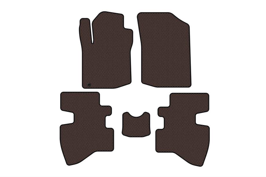Toyota Aygo 2007–2014 Kumimatot Carsuit (2007-2009, HB, 3-ovinen, ruskea) Image
