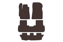 Toyota Highlander 2008–2013 Carsuit kumimatot matkustamoon (2 istuinriviä, ruskea) kuva 1