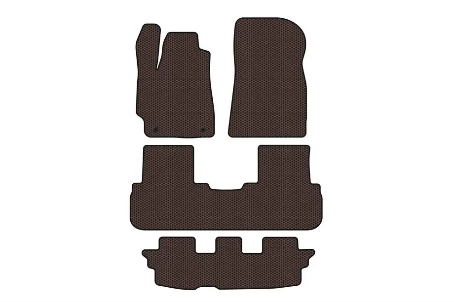 Toyota Highlander 2008–2013 Carsuit kumimatot matkustamoon (2 istuinriviä, ruskea) Image