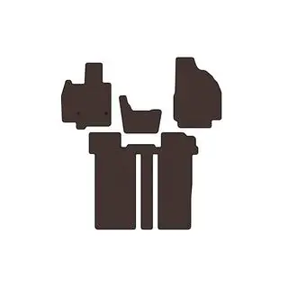 Kumimatot Carsuit (2 riviä, 6-paikkainen, ruskea)