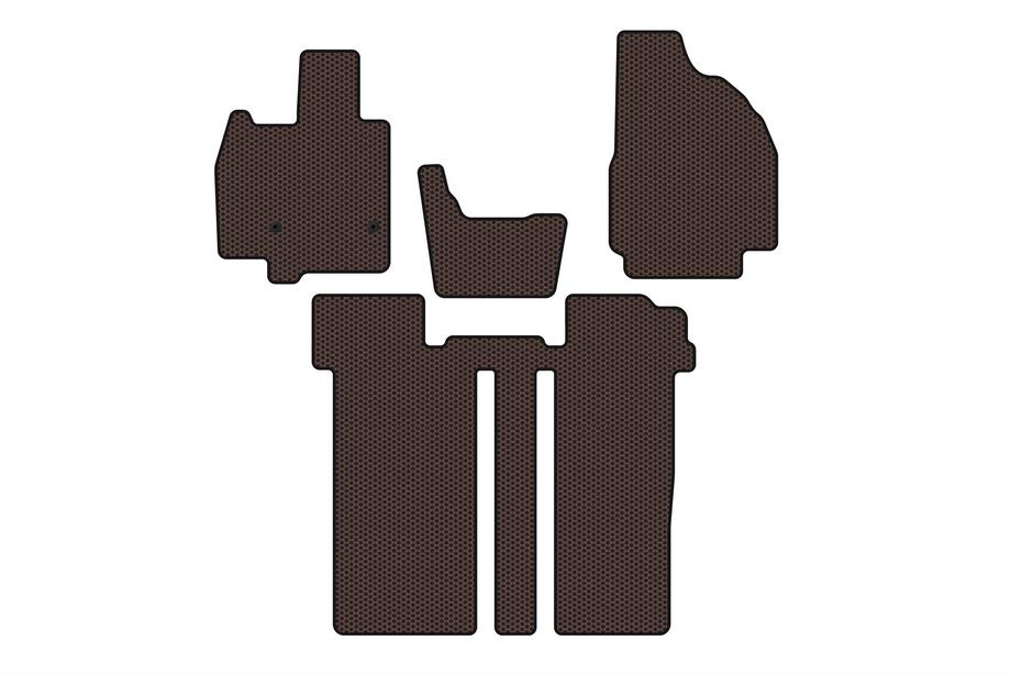 Toyota Previa 2006–2019 Kumimatot Carsuit (2 riviä, 6-paikkainen, ruskea) Image