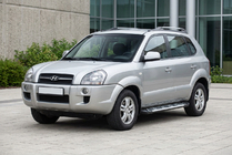 Hyundai Tucson JM 2004– Sunrise sivuportaat (2 kpl, alumiini) kuva 1