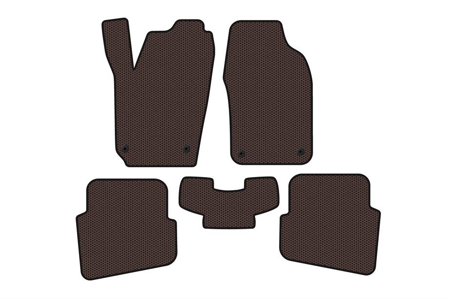 Volkswagen Polo 2001–2009 Kumimatot Carsuit (HB, 3/5-ovinen, ruskea) Image