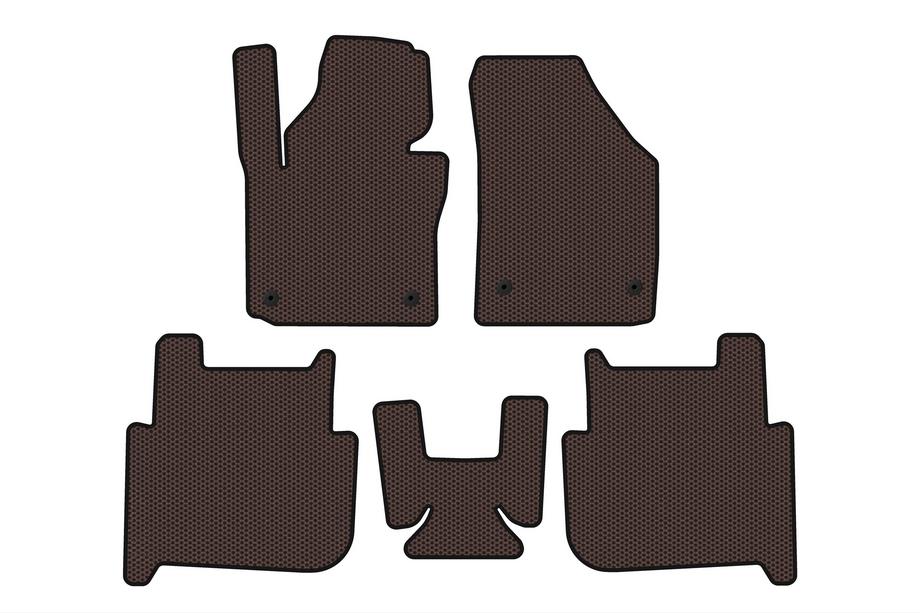 Volkswagen Touran 2003–2010 Kumimatot Carsuit (2 riviä, 2006-2010, 7-paikkainen, ruskea) Image