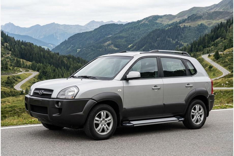 Hyundai Tucson JM 2004– Rainbow sivuportaat (2 kpl, alumiini) Image