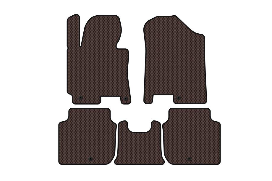 Kia Forte 2008–2024 Carsuit kumimatot (2012-2016, ruskea) Image