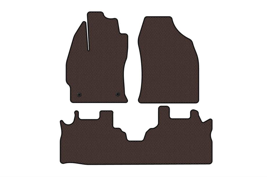 Toyota Prius Plus Carsuit kumimatot matkustamoon (2 istuinriviä, ruskea) Image