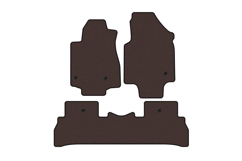 Honda Pilot 2008–2015 Kumimatot Carsuit (2008-2012, 7-paikkainen, ruskea) Image