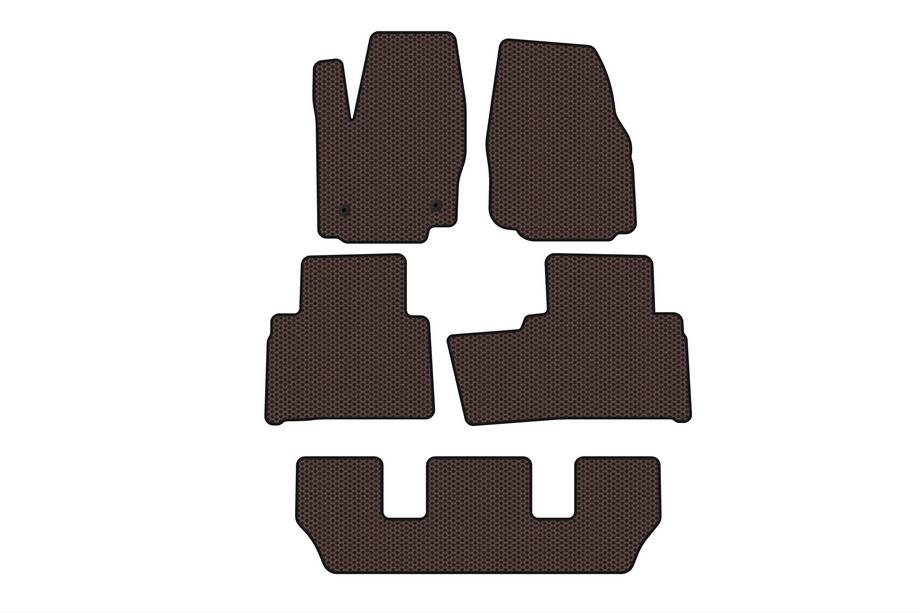 Ford Galaxy 2007–2015 Carsuit-kumimatot matkustamoon (3 riviä, ruskea) Image